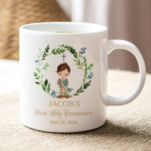 Boy First Holy Communion Favor Ceramic Mug 11 oz