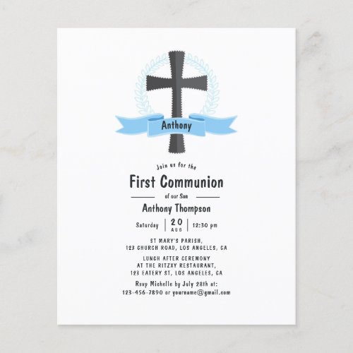 Boy First Holy Communion Flyer