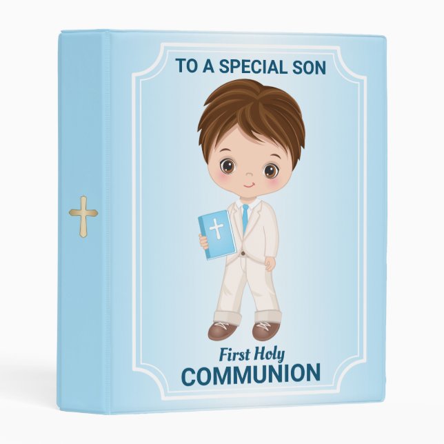 Boy First Holy Communion Gift Avery Mini Binder (Front/Spine)