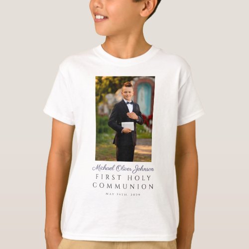 Boy First Holy Communion Photo T_Shirt