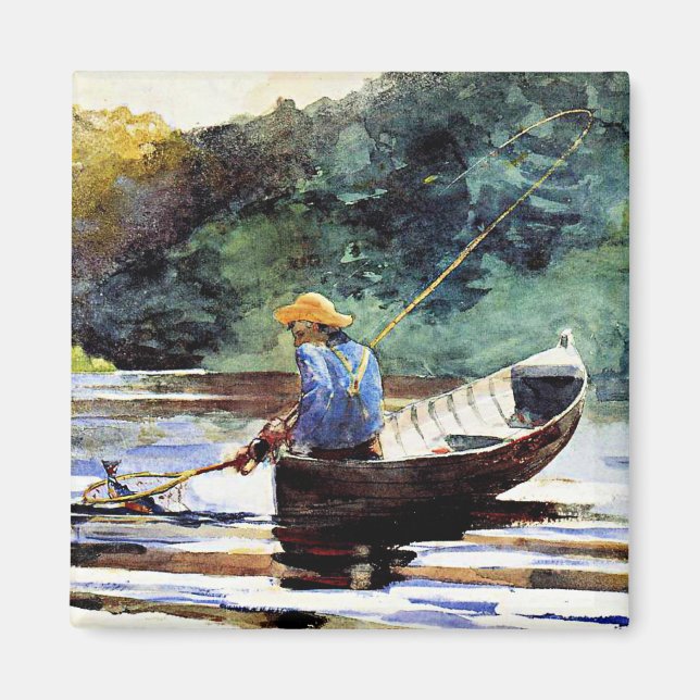 Boy Fishing, artwork by Winslow Homer Magnet (Front)