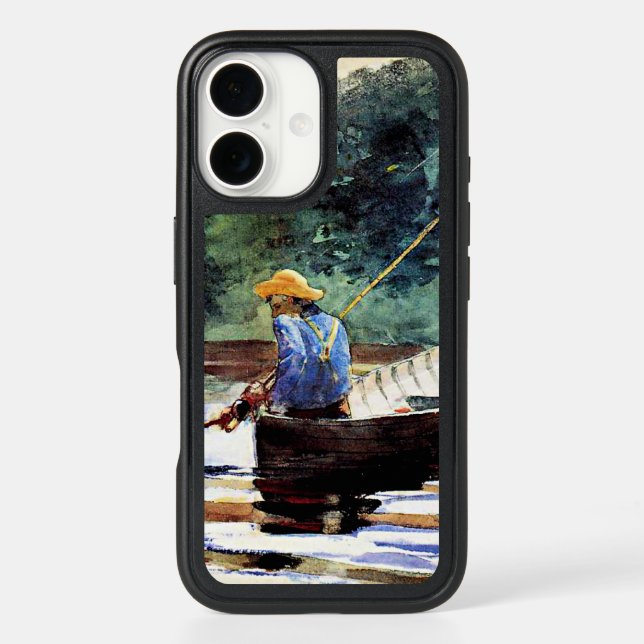 Boy Fishing, artwork by Winslow Homer Otterbox iPhone Case (Back)