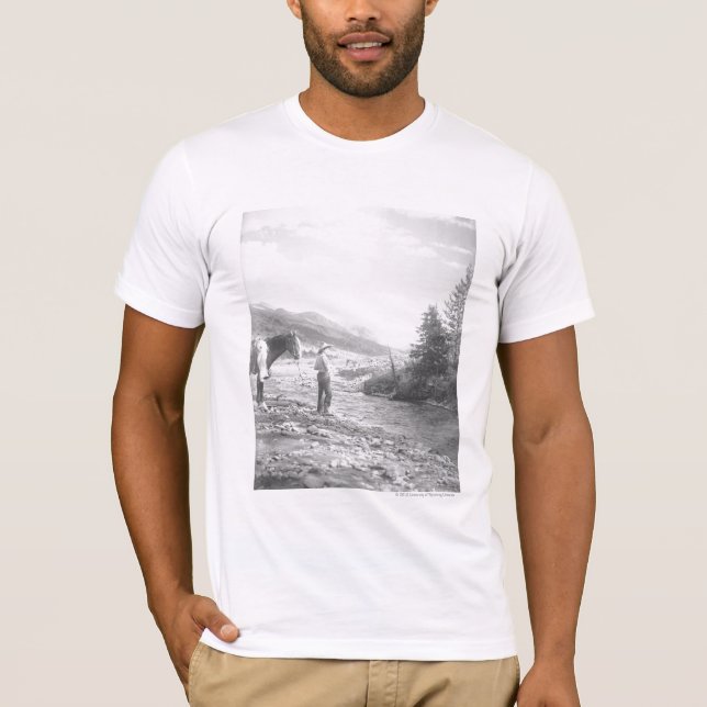 Boy fly fishing. T-Shirt (Front)