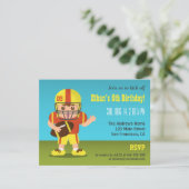 Boy Football Birthday Party Invitations (Standing Front)