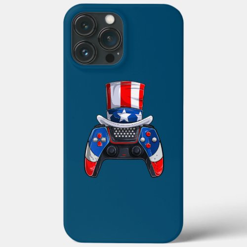 Boy Fourth Of July American Flag Video Games Kids iPhone 13 Pro Max Case