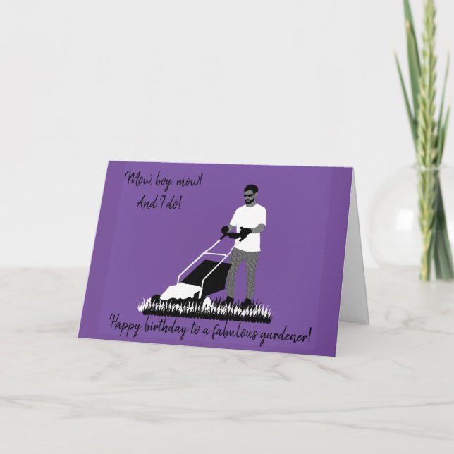 Boy Gardener Birthday Card (Front)