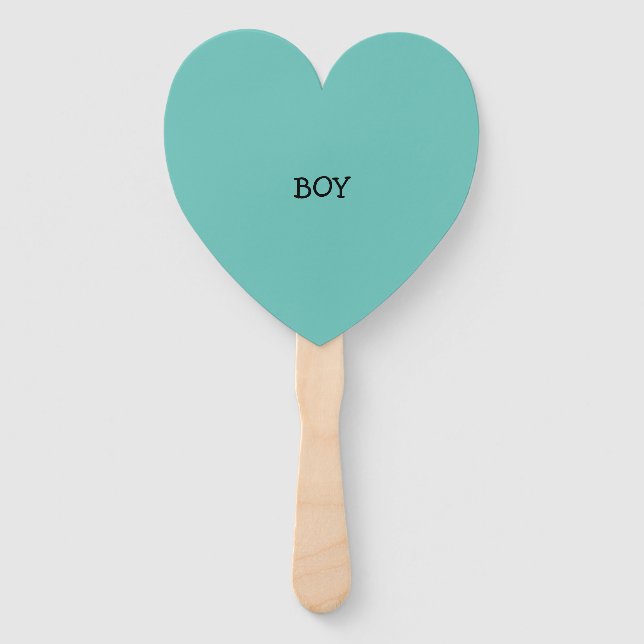BOY GENDER REVEAL SIGN HAND FAN (Front)