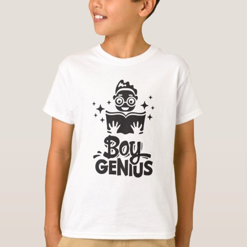 Boy Genius Back To School Kids Cute Quote T_Shirt