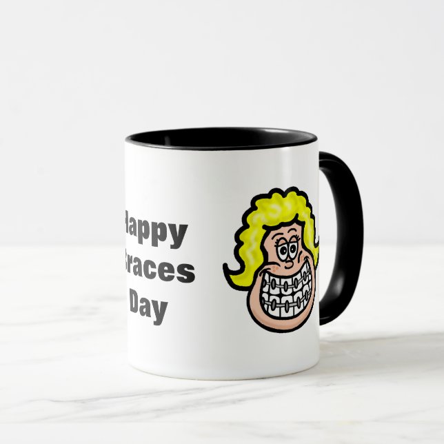 Boy Girl Braces Day Mug (Front Right)