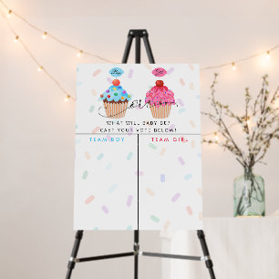 Boy Girl Cupcake Gender Reveal Game Foam Board