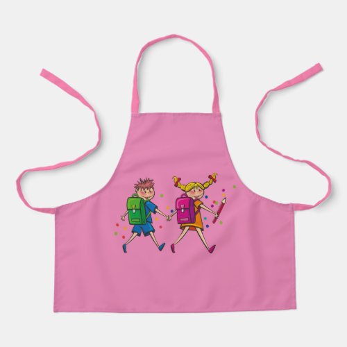 boy_girl_hand_in_hand_kids_school apron