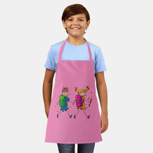boy_girl_hand_in_hand_kids_school apron