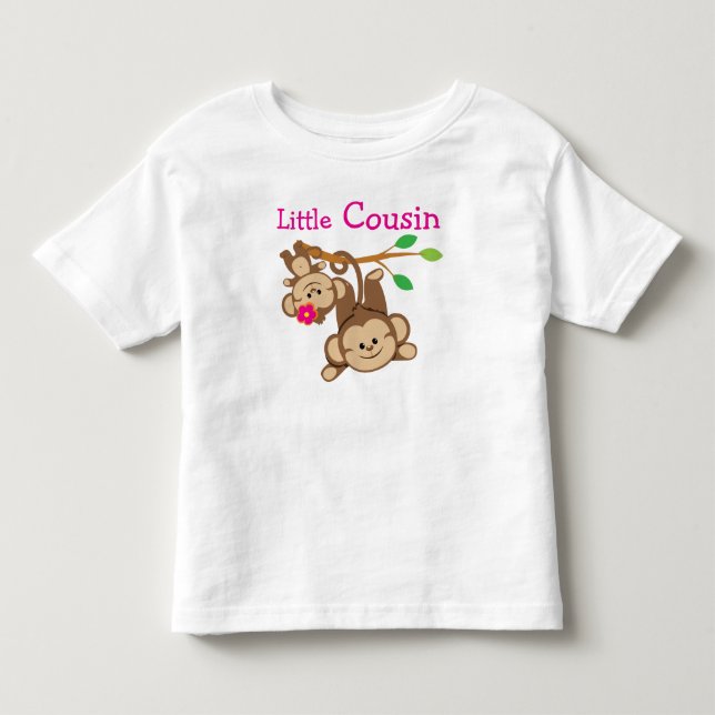Boy, Girl Monkeys Little Cousin Toddler T-shirt (Front)
