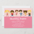 Boy/Girl Skaters | Pink Birthday Party Invite