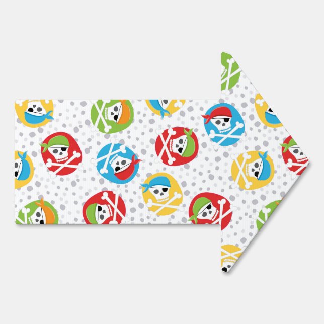 Boy Girl Skull Crew Party Pirate Sign (Back)