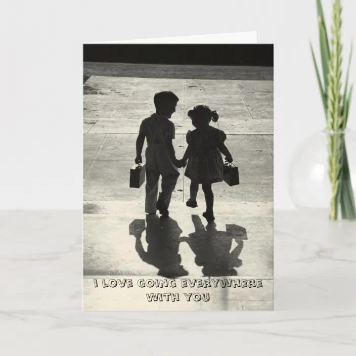 Boy Girl True Love Greeting Card Holding Hands Zazzle Com