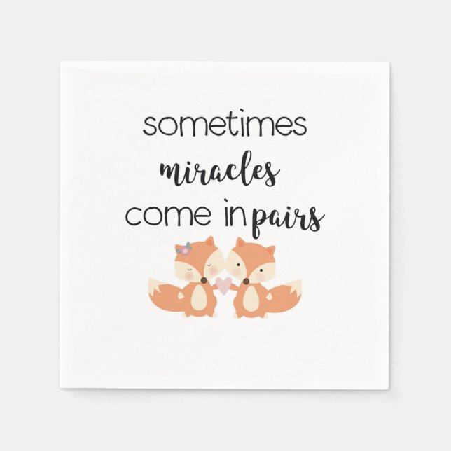 Boy Girl Twins Napkins (Front)