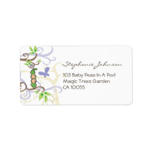 Boy Girl Twins Peas In A Pod Baby Address Labels