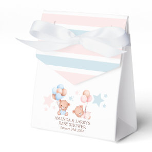 Boy Girl Twins Teddy Bear Baby Shower Favor Boxes