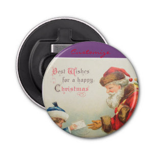 Boy giving letter to Santa Thunder_Cove Vintage Bottle Opener