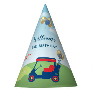 Boy Golf Theme 3rd Birthday Party Party Hat