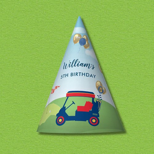 Boy Golf Theme 5th Birthday Party  Party Hat