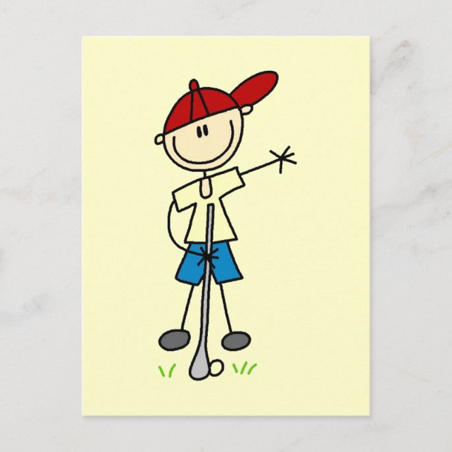 Boy Golfer Tshirts and Gifts Postcard (Front)