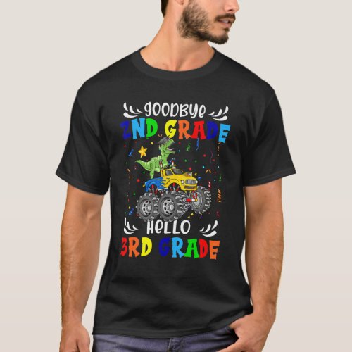 Boy Goodbye Second Grade Hello Third Grade Graduat T_Shirt