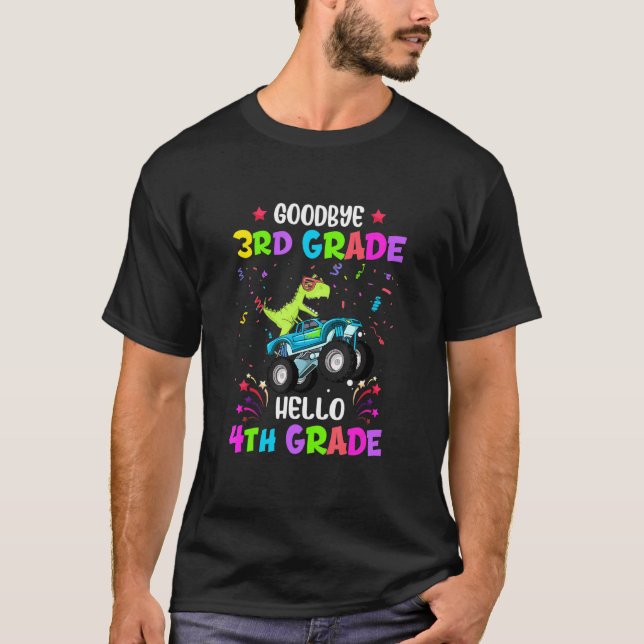 Boy Goodbye Third Grade Hello Fourth Grade Graduat T-Shirt (Front)
