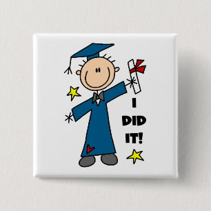 Boy Graduate Pinback Button