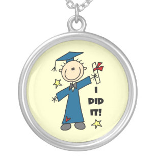 Boy Graduate Silver Plated Necklace