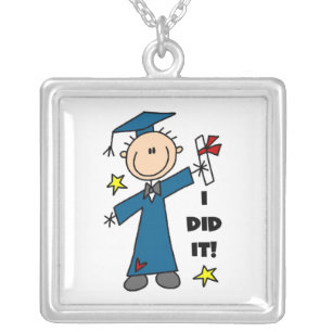 Boy Graduate Silver Plated Necklace