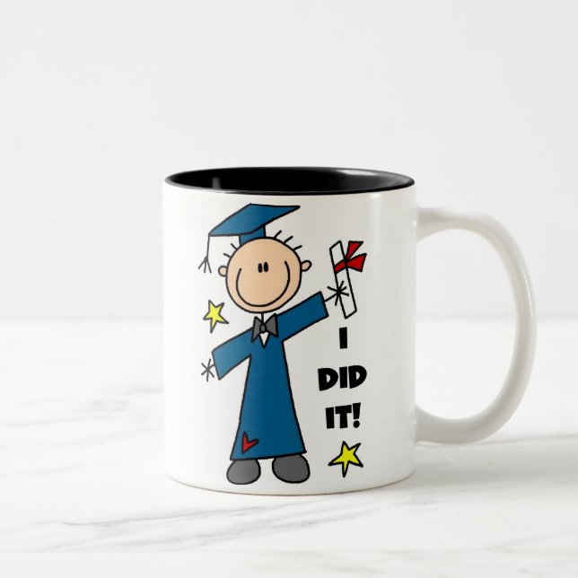 Boy Graduate Two-Tone Coffee Mug (Right)