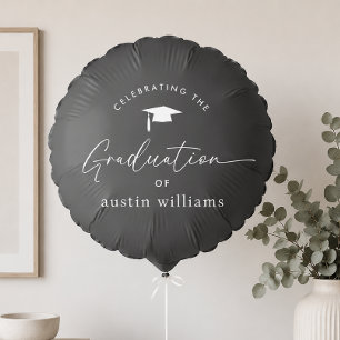 Boy Graduation Celebration Black Balloon