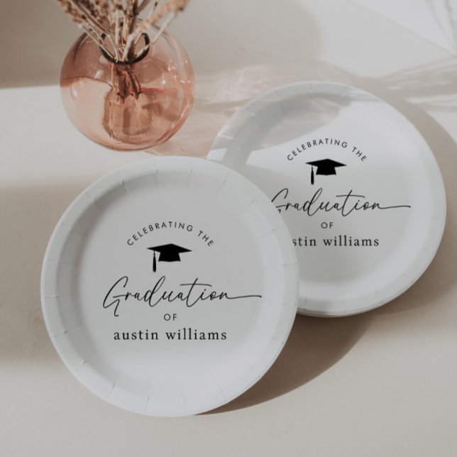 Boy Graduation Celebration Paper Plates (Creator Uploaded)