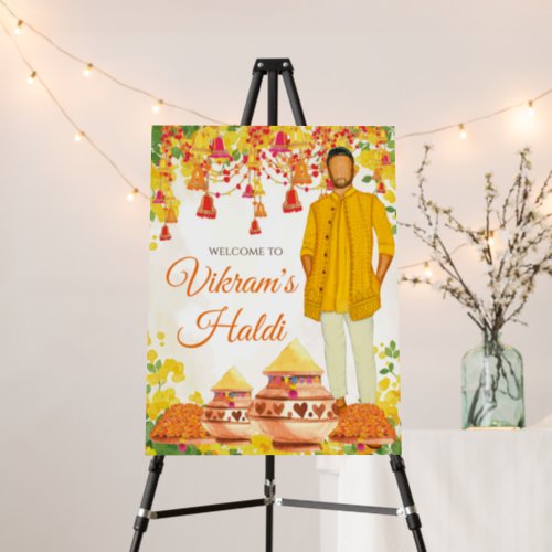 Boy Haldi posters  Groom Haldi signs