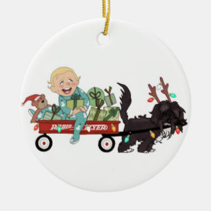 Boy & His Dog Christmas Ornament - Customizable