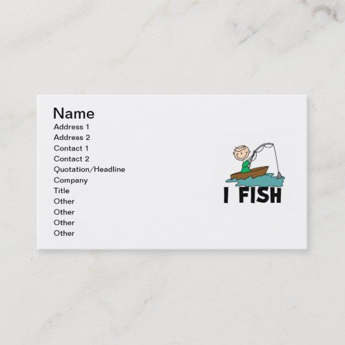 Boy I Fish Business Card Templates