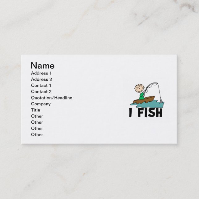 Boy I Fish Business Card (Front)