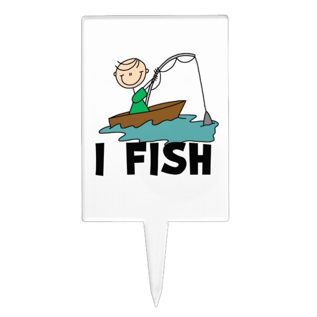 Boy I Fish Cake Topper (Front)