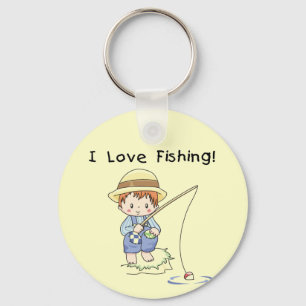 Boy I Love Fishing Tshirts and Gifts Keychain