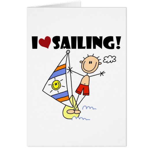 Boy I Love Sailing Cards (Front)