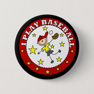 Boy I Play Baseball T-shirts and Gifts Pinback Button