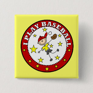 Boy I Play Baseball T-shirts and Gifts Pinback Button