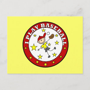 Boy I Play Baseball T-shirts and Gifts Postcard