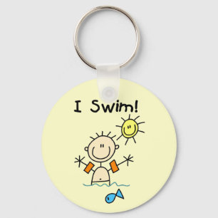 Boy I Swim T-shirts and Gifts Keychain