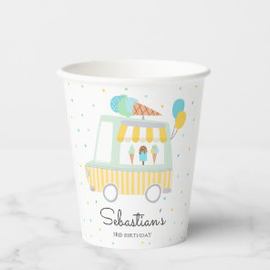 Boy Ice Cream Truck Birthday Party Decorations Paper Cups