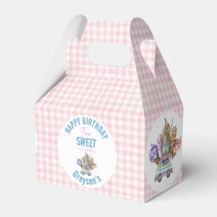 Boy Ice Cream Truck Two Sweet 2nd Birthday Party Favor Boxes