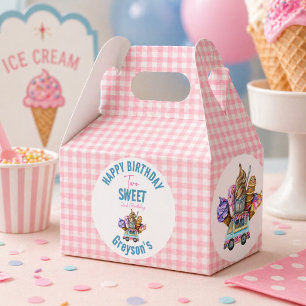 Boy Ice Cream Truck Two Sweet 2nd Birthday Party Favor Boxes