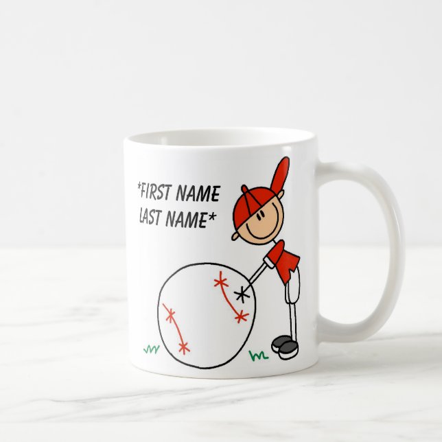 Boy I'm Six Baseball Customizable Mug (Right)
